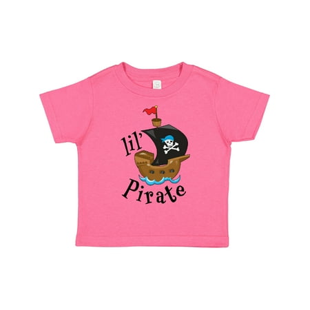 

Inktastic Lil Pirate Pirate Ship Blue Bandana Gift Toddler Boy or Toddler Girl T-Shirt