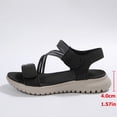 thumbnail image 4 of Sandalias de Cuña de Mujer Casual con Correas Tejidas Transpirables Y Suela Gruesa para Playa Y Viajes, Sandalias de Correa de Tobillo Ajustables en Colores Versátiles, 4 of 9