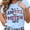 Light Blue, variant on Womens Tops Summer Versatile Plus Size Floral Graphic Tee Comfort Relaxed Fit Statement Print For Casual Outings Blouse Tunic S-3XL