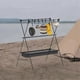 thumbnail image 3 of Three-Bar Frame Camping Rack Folding Ultra-Light Camping Tripod Travel Sundries Hanger 50x68x88cm +Mesh Bag, 3 of 5