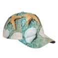 thumbnail image 3 of Daiia Starfish And Seashell print Baseball Cap Men Women Golf Dad Hat Adjustable Original Classic Low Profile Hat Unconstructed Plain Cap, 3 of 9
