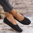 thumbnail image 6 of Women's Leather Soft-Soled Non-Slip Shoes,Womens Leather Lightweight Slip on Flat Walking Shoes,Comfortable Wide Round Toe Loafers for Work, Travel, Shopping and Everyday Wear 39, 6 of 9
