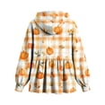 thumbnail image 7 of Xdegoge Womens Fall Pumpkin Print Hooded Sweatshirts Long Sleeve Babydoll Peplum Pullover Ruffle Hem Graphic Tops Casual Thanksgiving Clothes, 7 of 7