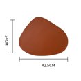 thumbnail image 2 of 4 Pcs Brown Dining Leather Placemats, Wipeable and Washable Placemats, Restaurant Non-slip Table Mats, 2 of 5