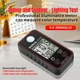 thumbnail image 3 of SNAKOL High-Precision LED Light Meter with Dual Functionality: Illuminance and Color Temperature Measurement, 0.5-300000LUX Range, AAA Battery Powered (SK-8201), 3 of 6