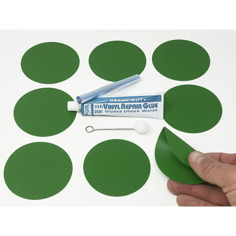 Pool Above Heavy Duty Vinyl Repair Patch Kit for Above-Ground Pool Liner  Repair; Glue and Patch Inflatables; Boat; Raft; Kayak; Air Beds; Inflatable  Mattress Repair (Neon Green) 
