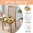 thumbnail image 2 of Sunflower Pattern Seat Covers for Dining Room Chairs Set Of 4,Stretch Printed Washable Chair Seat Cover with Elastic Ties and Button,Removable Waterproof Couch Cushion Covers, 2 of 6