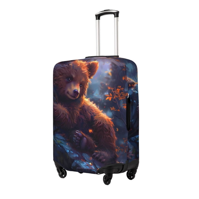 Fotbe Lazy Stone Bear Funda Protectora para Equipaje, Antirrayones y Resistente a la Suciedad, Compatible con Maletas de 18 a 32 Pulgadas-Large