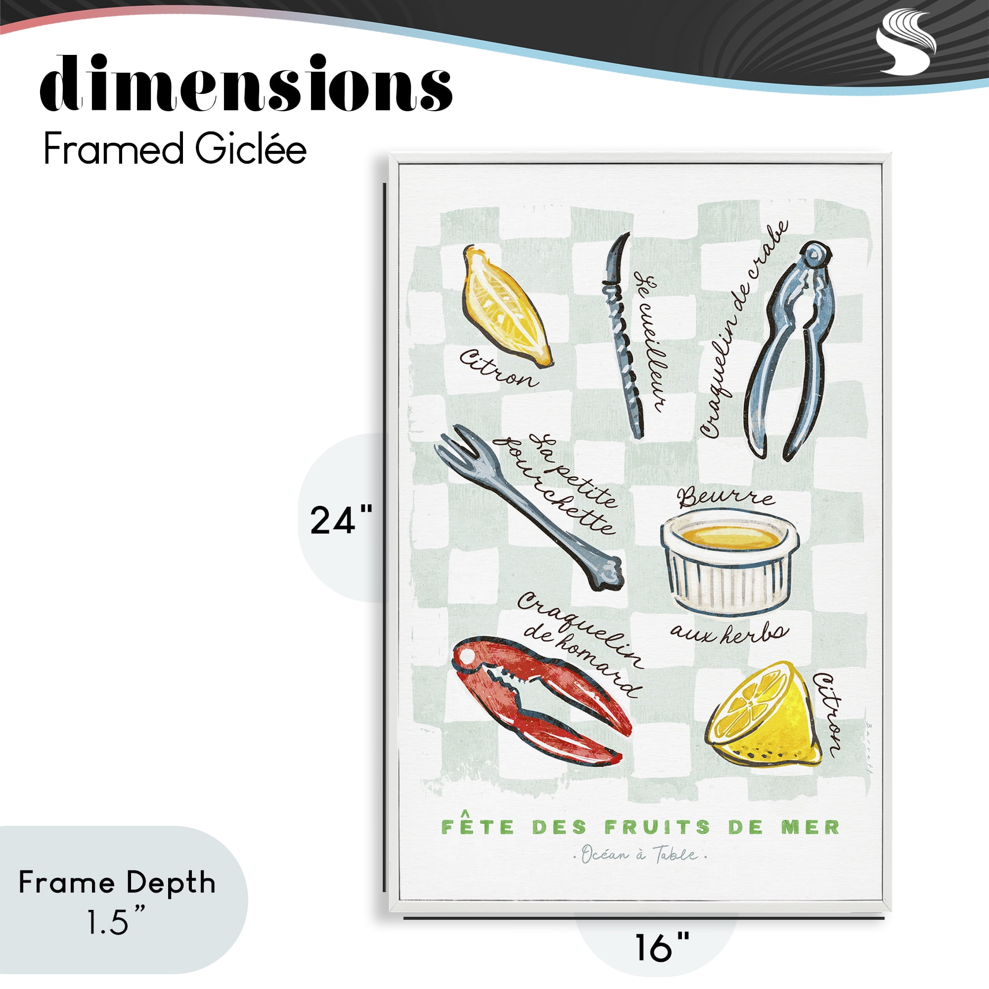 Stupell Industries Modern French Bistro White Framed Giclee Art, design by Chad Barrett