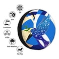 thumbnail image 5 of ZNDUO Blue Birds Flying Pattern Spare Tire Cover, Universal Fit for Jeep Trailer RV SUV Camper Vehicle Waterproof Dust Tire Cover 14 inch, 5 of 8