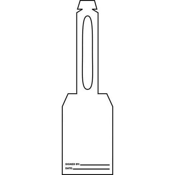 Accuform Blank Tag,5-1/4 x 3-1/4 In,Wht,PK25 TAL370