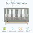 thumbnail image 3 of Dream On Me Hygge 5-in-1 Convertible Crib, Sea Grass And Vintage White Oak, 3 of 9