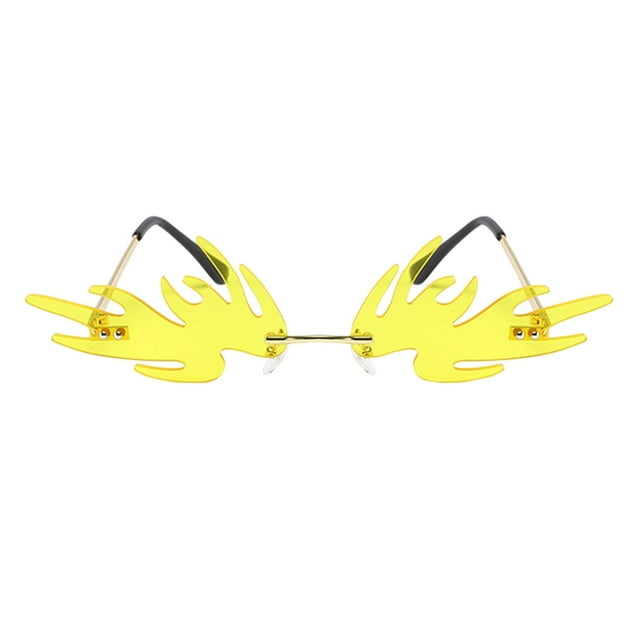 de sol montura de Novedad para mujeres H amarillo Macarena Gafas de sol de llama de moda