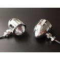 thumbnail image 2 of Motorcycle Bullet Turn Signal Light Indicator + Front Fork Clamps Relocater Holder CB Cafe Racer Vintage Retro Custom Old School Cruiser Chopper Bobber, 2 of 6