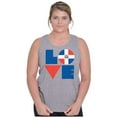 thumbnail image 3 of Domical Republic Flag DR Pride Love Plus Size Graphic Tank Top Brisco Brands 2X, 3 of 5