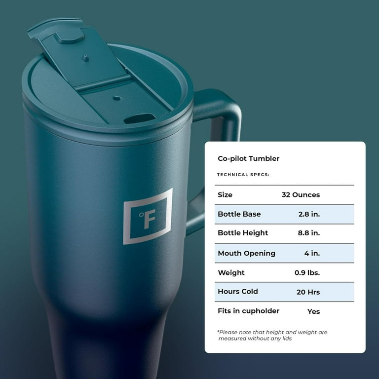 IRON °FLASK Co-Pilot Insulated Mug w/Straw & Flip Cap Lids - Cup