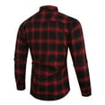 thumbnail image 3 of BVnarty Plaid Shirts for Men Checkered Long Sleeve Shirt Casual Flannel Button-Up Top with Pocket for Daily Wear, Fashion, Parties, and More, 3 of 3