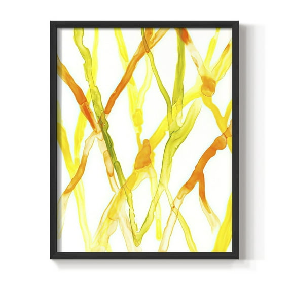 Runnel III Framed Print in Black Solid Wood Framed Print No Nail Hanging