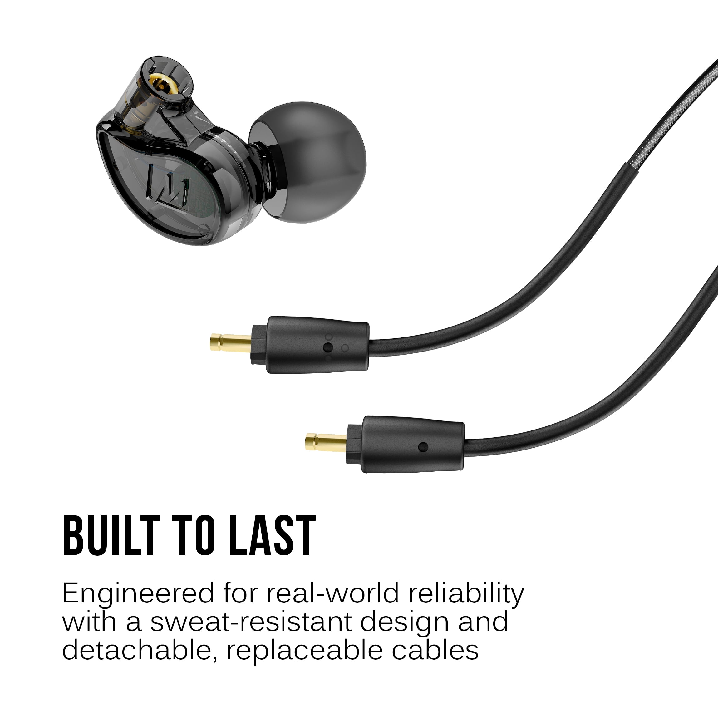 MEE audio M6 PRO In Ear Monitor Headphones for Musicians, 2nd Gen Model With Upgraded Sound, 2 Cords
