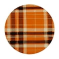 thumbnail image 4 of BANET Fall Orange Round Table Cloth  Fashionable Check Plaid Tablecloth Autumn Rustic Farmhouse Reusable Circle Grid Table Cover for Picnic Party Home Dining Room Indoor Outdoor Decor 54"-58, 4 of 8