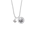 thumbnail image 2 of Delight Jewelry Silvertone Mini Texas Silvertone Script Initial Disc - W - Charm Necklace, 20"+3", 2 of 4