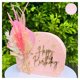 thumbnail image 2 of Cake topper QPARTYFIRE de acrílico espejo dorado Happy Birthday, 2 of 7