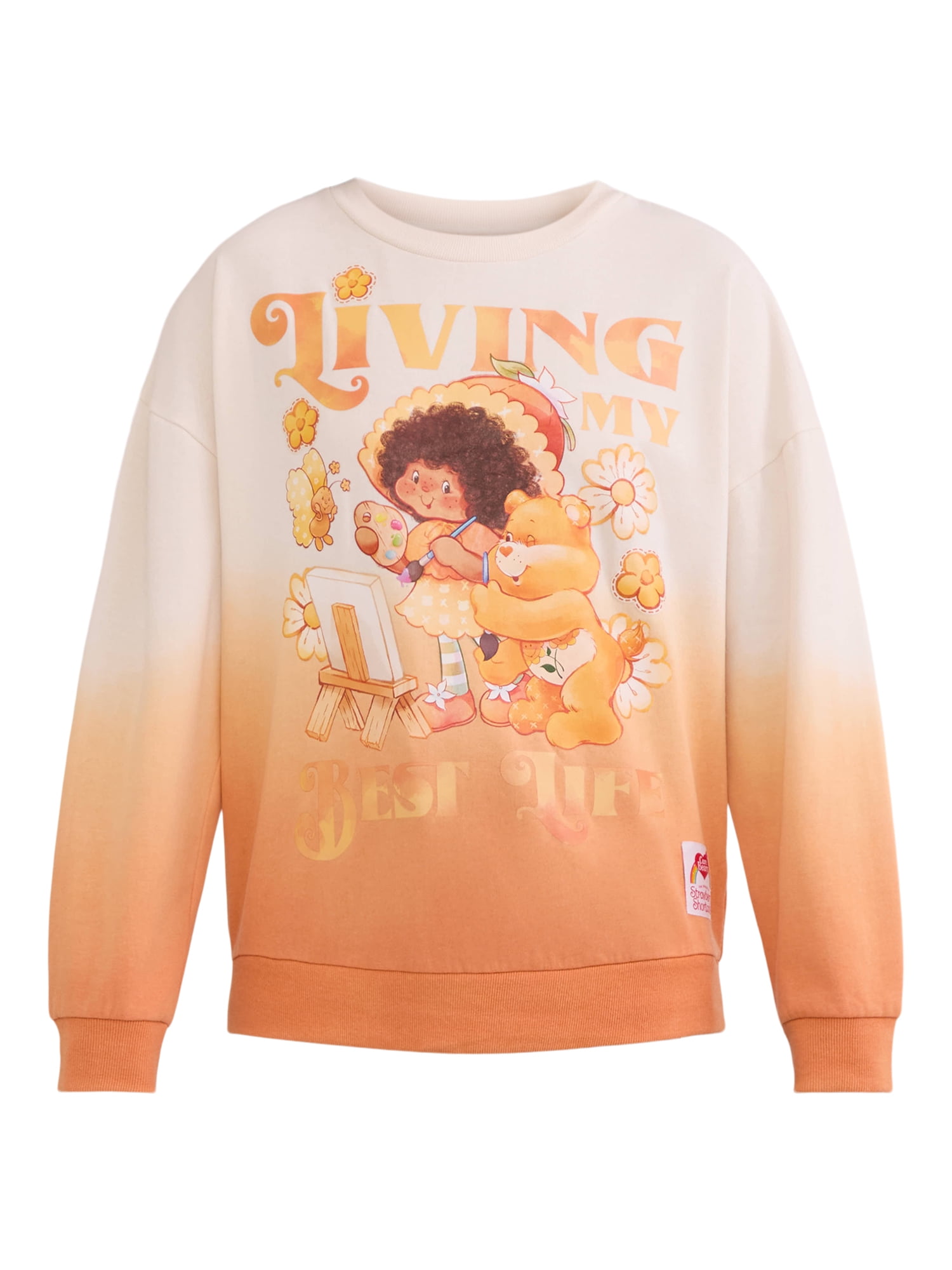 Strawberry Shortcake x Care Bears Women's Living My Best Life Sweatshirt, Sizes XXS-XXL