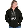 thumbnail image 4 of NASA Vintage Worm Logo Space Shuttle Zip Up Hoodie Men's Women's Brisco Brands S, 4 of 6