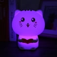 thumbnail image 4 of Luz Nocturna LED Para Gato, Recargable Por USB, Función De Grabación, Luz Colorida Brillante, Sensor Táctil, Para Dormitorio En Casa, Con Control Remoto, 4 of 7