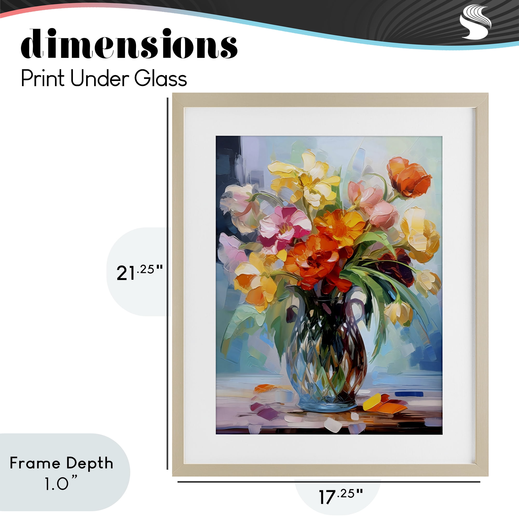 Stupell Industries Dreamy Bouquet of Vibrant Blooms Birch Framed Print Under Glass, design by Creative Studio