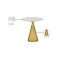 thumbnail image 2 of Meridian Furniture Emery White Marble End Table, 2 of 8