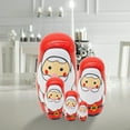 thumbnail image 5 of Five-Layer Santa Claus Christmas Nesting Dolls - Wooden Handicrafts & Educational Kindergarten Teaching Utensils, Perfect Birthday And Christmas Gift Decorative Figurine, Traditional Wood Crafts, Red, 5 of 7