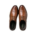 thumbnail image 3 of Fangasis Mens Oxford Shoe Smooth Dress Shoes Low Top Oxfords Wedding Glossy Brown 8, 3 of 7