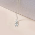 thumbnail image 3 of Lab Diamond Dangling Pendant Necklace For Women | 4 Carat IGI Certified Emerald Shape | Paloma Two Stone Dangling Lab Diamond Pendant In 14K White Gold | FG-VS1-VS2 Quality | Friendly Diamonds, 3 of 6