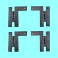 thumbnail image 2 of Renovators Supply Black Cabinet Hinges 3.5 in HL Offset Hinge Pair Left and Right Wrought Iron Kitchen Cabinet Hinge w/Hardware Pack of 2, 2 of 7