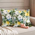 thumbnail image 3 of 2 Pack Outdoor Waterproof Throw Pillow Covers,Vintage Summer Lemon Tree Decorative Square Pillow Case Patio Pillowcases for Chair Couch Sofa 16x16in, 3 of 9