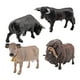 thumbnail image 5 of 4 Unids Realistas de de ón Juguetes Playset Bull Bison Ranch Cow Set ños Cumpleaños de Navidad Decoración yotijar Figuras de simulación, 5 of 10