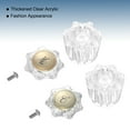 thumbnail image 4 of Uxcell Bathroom Faucet Knobs Replacement, 4Pcs Acrylic Hot and Cold Knob Handle Kit Clear, 4 of 7