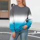 thumbnail image 1 of Xuyuer Women's Fashion Printed Long Sleeve Loose Blouse, Round Neck Hoodless Sweatshirt for Casual Spring Wear, Weekend Outings and Cozy Layering, 1 of 5