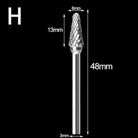 

BAMILL 1pc 3x6mm Tungsten Carbide Burrs Rotary Drill Die Grinder Carving Bit Double Cut