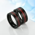 thumbnail image 2 of Couple Rings Promise Rings For Couples Titanium Steel Two-tone Ring, 2 of 3
