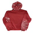 thumbnail image 4 of Sweat à Capuche Décontracté pour Femmes Imprimé Toile d'Araignée Manches Longues Veste à Fermeture Éclair Mode Urbaine, 4 of 7