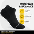 thumbnail image 3 of PULIOU Men's Athletic Ankle Socks, 10-Pairs, Breathable Socks for Running & Training, Size L (9.5-12.5), Black, 3 of 7