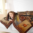 thumbnail image 5 of Homewish Wild Wolves Deer Full Size Comforter Sets,Boho Aztec Tribal Bedding Comforter Set,Jungle Animal Bedding Sets For Boys Kids,Breathable Home Decor Reversible,3 Pieces, 5 of 9