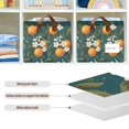 thumbnail image 4 of Yayeee Foldable Storage Basket for Shelves with Handles Waterproof Cloth Bins, Green Floral Orange, 4 of 7