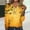 Yellow, variant on CLOISE Women's Halloween Blouses Trendy Halloween Bat Graphic Tops Long Sleeve V-Neck Shirts Button Basic Loose Oversized Blouses Spooky Season Outfits Gift