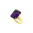 thumbnail image 3 of Purple Amethyst Ring - Statement Ring - Gold Ring - Engagement Ring - Prong Ring - Rectangle Ring - Cocktail Ring - Gemstone Ring, 3 of 3