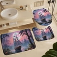 thumbnail image 5 of Fantasy Ship Print Shower Curtain Set 4-Set Magical Moonlight Bathroom Decor Set Night Scene Includes Floor Mat ,Toilet Cover Mat ,U-Mat ,Shower Curtain with 12 Hooks,72inx72in, 5 of 7