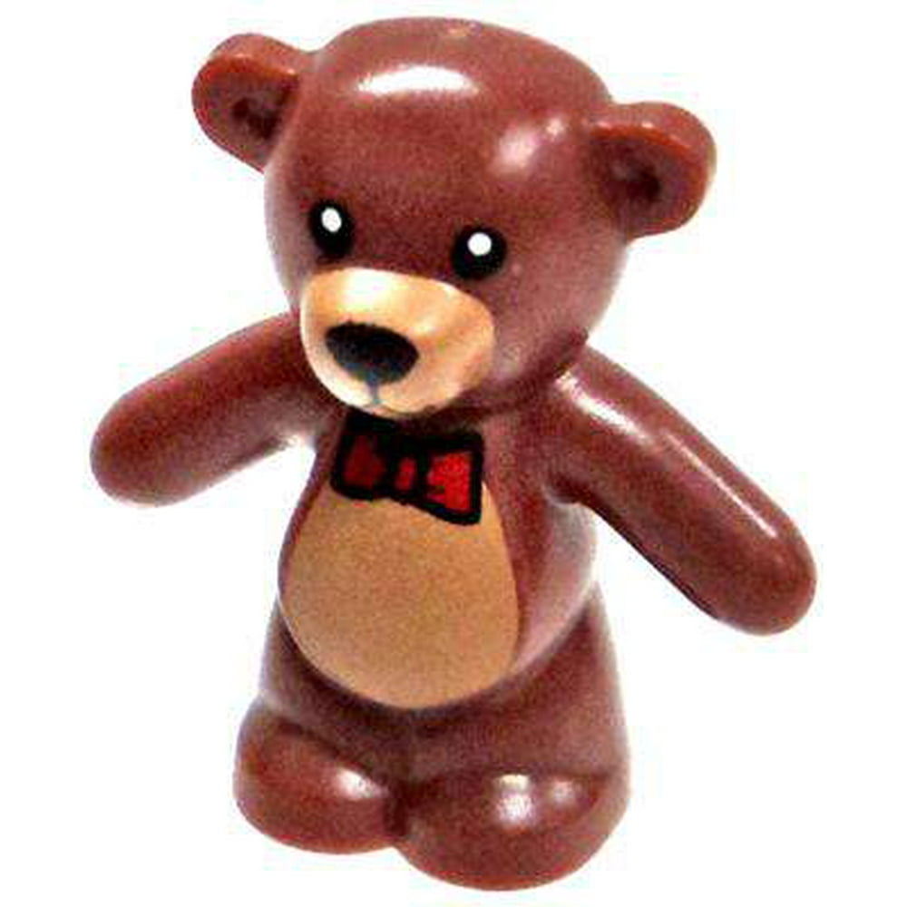 LEGO Dark Brown Teddy Bear with Red Bowtie Loose Accessory