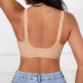 thumbnail image 5 of Xijirk Women Bra with Scalloped Edge Texture Seamless Wirefree Adjustable Wide Straps Full Coverage for Daily Home Casual Lounge Wear,Beige,M, 5 of 5